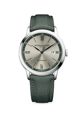 Classima Stainless Steel & Canvas Watch