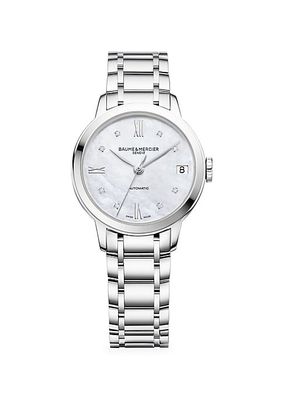 Classima Stainless Steel & Diamond Bracelet Watch
