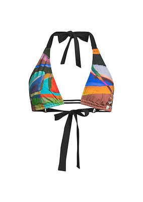 Classique Abstract Halter Bikini Top