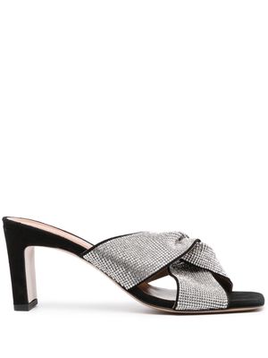 Claudie Pierlot 75mm rhinestones-embellished mules - Black