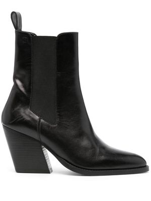 Claudie Pierlot 80mm pointed-toe leather boots - Black