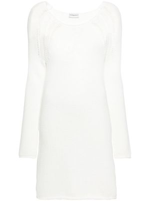 Claudie Pierlot asymmetric chunky-knit midi dress - White