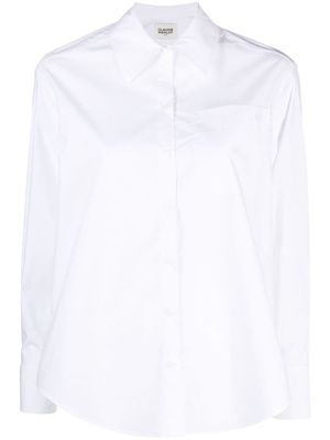 Claudie Pierlot buttoned long-sleeve cotton shirt - White