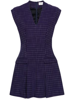 Claudie Pierlot check-print sleeveless minidress - Blue
