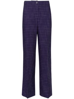Claudie Pierlot checked tailored trousers - Blue
