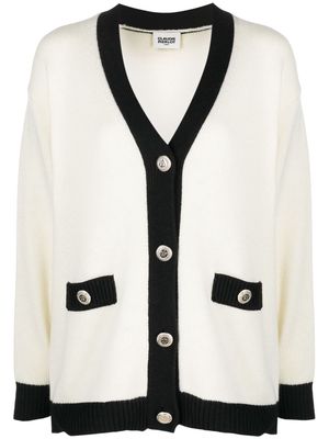 Claudie Pierlot contrasting-borders knitted cardigan - Neutrals