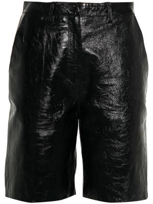 Claudie Pierlot cracked-effect shorts - Black