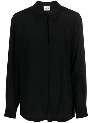 Claudie Pierlot crystal-embellished silk shirt - Black