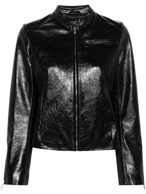 Claudie Pierlot faux-leather biker jacket - Black