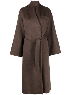 Claudie Pierlot felted-finish double-breasted coat - Brown