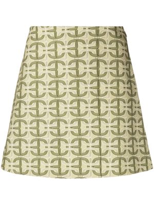 Claudie Pierlot geometric-print A-line skirt - Green