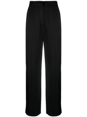 Claudie Pierlot high-waisted satin tailored trousers - Black