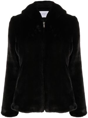 Claudie Pierlot hooded faux-fur jacket - Brown