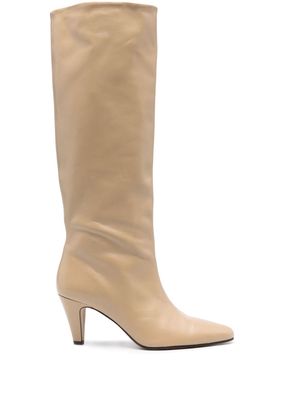 Claudie Pierlot knee-high 75mm boots - Neutrals