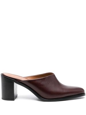 Claudie Pierlot leather 70mm mules - Brown