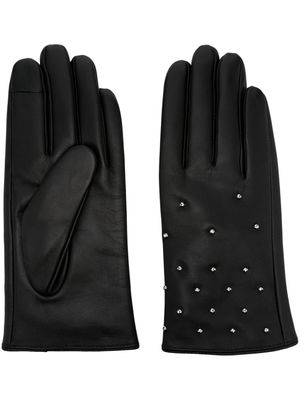 Claudie Pierlot leather studded gloves - Black