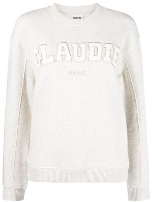 Claudie Pierlot logo-appliqué jersey sweatshirt - Grey