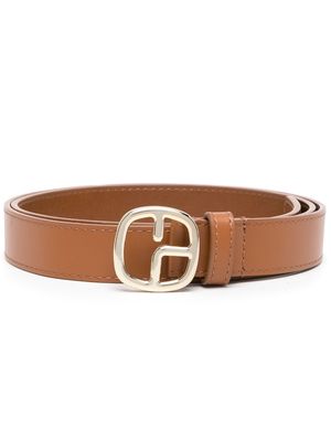 Claudie Pierlot logo-buckle leather belt - Brown