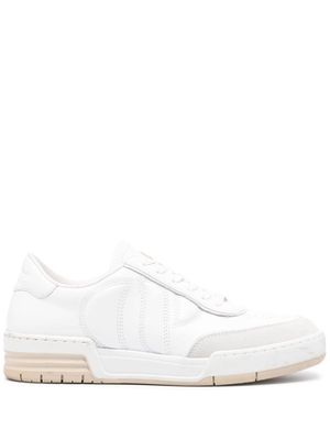 Claudie Pierlot logo-embroidered leather sneakers - White