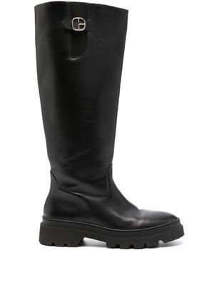 Claudie Pierlot logo-plaque leather boots - Black