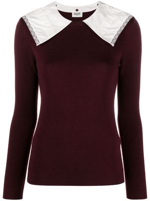 Claudie Pierlot long-sleeve knitted top - Purple