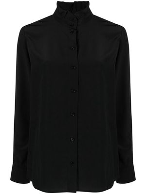 Claudie Pierlot long-sleeve silk shirt - Black