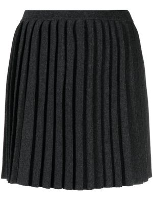 Claudie Pierlot mélange-effect pleated knit skirt - Grey