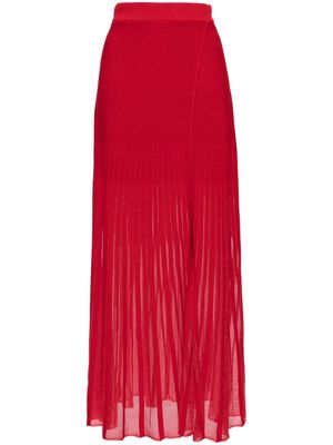 Claudie Pierlot metallic knitted maxi skirt - Red