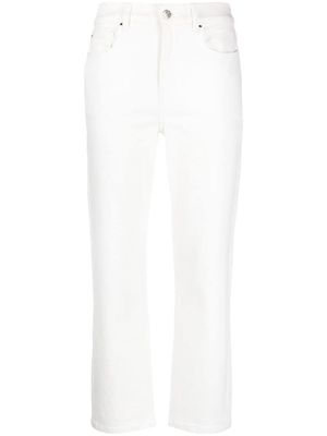 Claudie Pierlot mid-rise cropped jeans - White