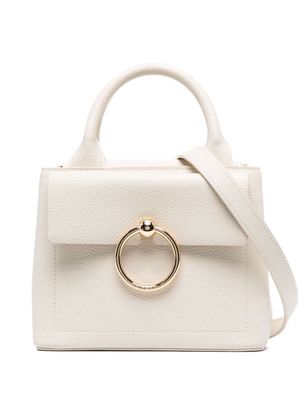 Claudie Pierlot mini Anouck grained leather handbag - White