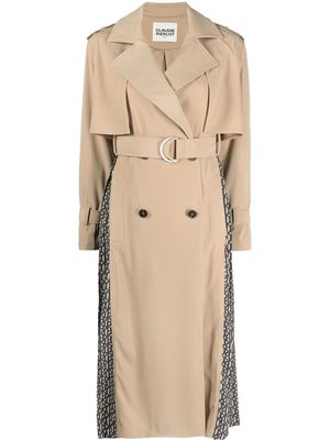 Claudie Pierlot monogram mid-length trench coat - Neutrals