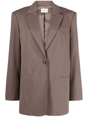 Claudie Pierlot notched-lapels single-breasted blazer - Brown