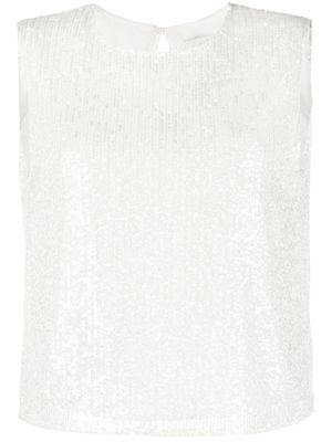 Claudie Pierlot open-back sequin-embellished tank top - White