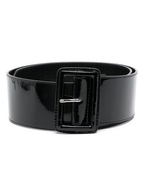 Claudie Pierlot patent-finish leather belt - Black