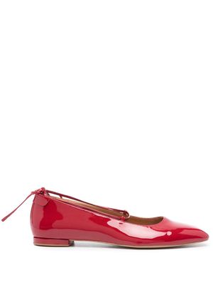 Claudie Pierlot patent leather ballerina shoes - Red