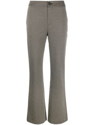 Claudie Pierlot patterned-jacquard flared trousers - Black