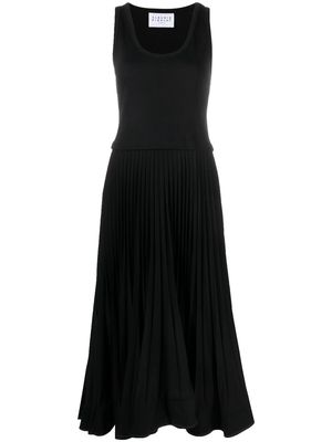 Claudie Pierlot pleated-skirt sleeveless midi dress - Black