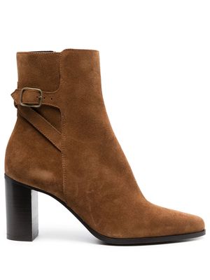 Claudie Pierlot pointed-toe suede boots - Brown