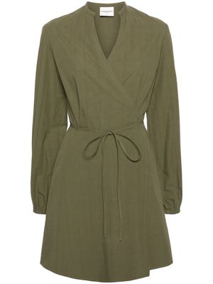 Claudie Pierlot poplin wrap short dress - Green