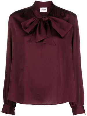 Claudie Pierlot pussybow-collar satin blouse - Red