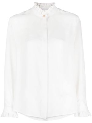 Claudie Pierlot ruffled-collar long-sleeved shirt - White