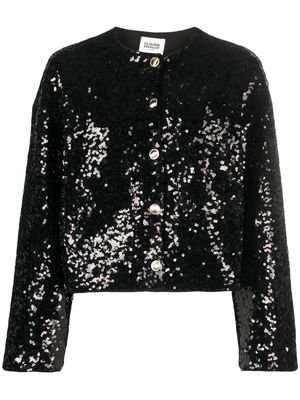 Claudie Pierlot sequin-embellished cropped jacket - Black