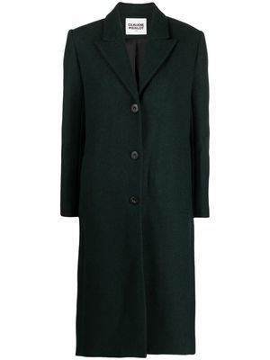 Claudie Pierlot single-breasted peak-lapels coat - Green