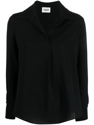 Claudie Pierlot spread-collar long-sleeve blouse - Black