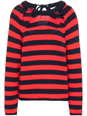 Claudie Pierlot striped chunky-knit jumper - Red