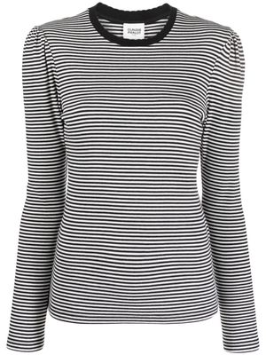 Claudie Pierlot striped long-sleeve T-shirt - Black