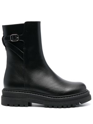 Claudie Pierlot zip-up leather boots - Black