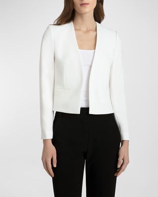 Clea Cropped Open-Front Blazer