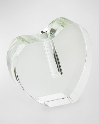 Clear Crystal Heart Vase Small