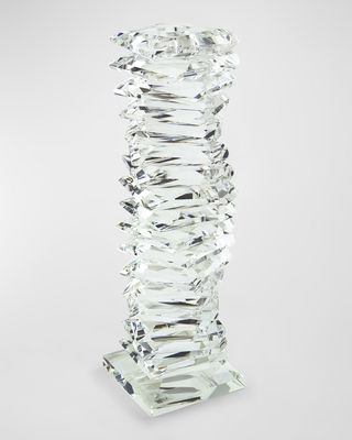 Clear Crystal "Twisted" Candleholder Large